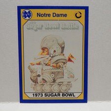 Notre Dame College Football Sugar Bowl Card 58 (A)