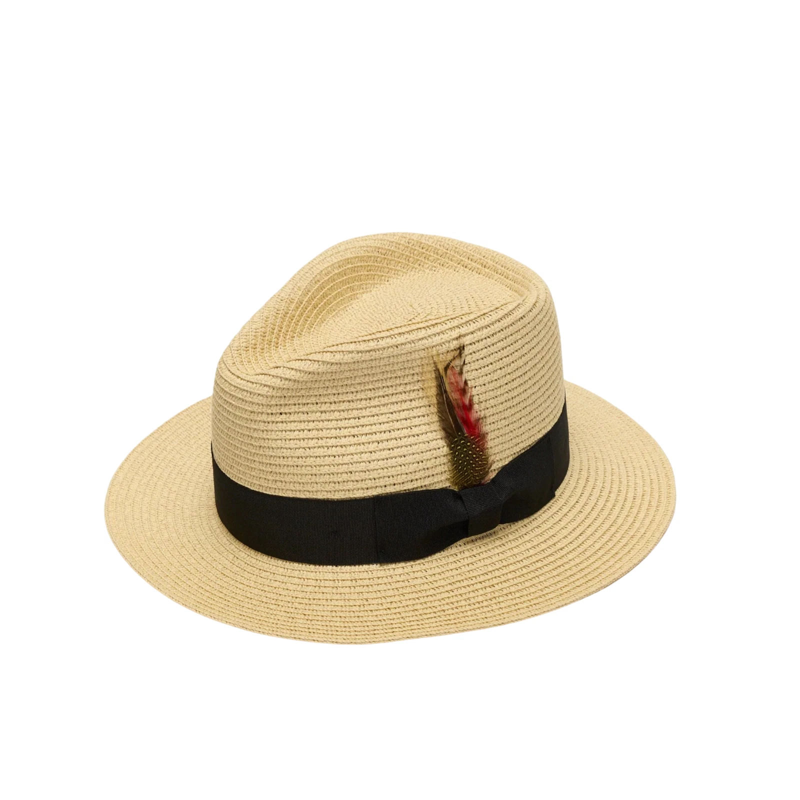 Paper Straw Fedora Hat for Women & Men – Lightweight Packable Summer Sun Hat