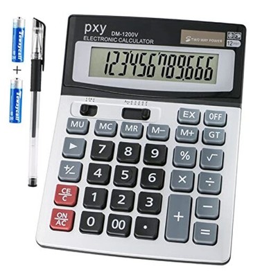 Desk Calculator 12 Digit Extra Large LCD Display, Touch Comfortable with Big 