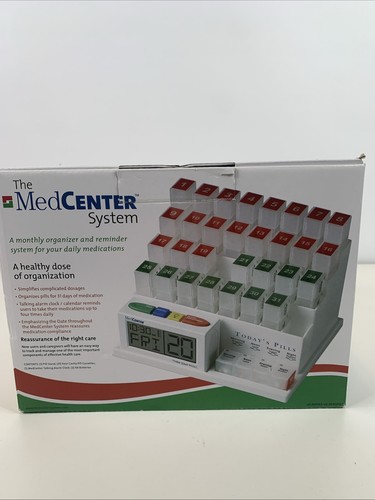The MedCenter System 31 Tage Monatliche Pillen-Organizer mit Digitalem Sprechalarm