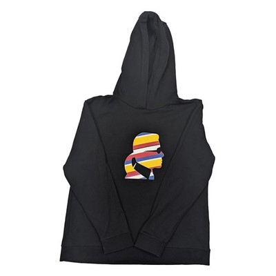 Karl Lagerfeld Hoodie schwarz Gr. XXL Ikonik Streifen Logo Baumwolle Pullover (siehe Defec