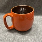 Vtg Frankoma Pottery Grand Mug Orange Red 4M Large Coffee Tea Hot Chocolate 24oz