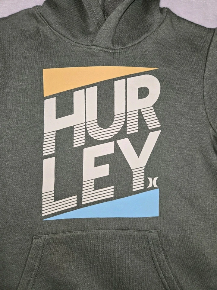 Sudadera con capucha Hurley verde grande para niños Foto 2 de 4