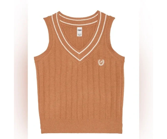 PINK Victoria's Secret Collegiate Sweater Vest M