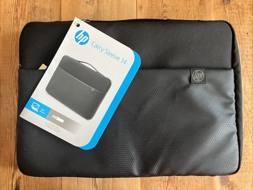 HP Laptop Carry Sleeve Case 14” Black Water Resistant Laptop Bag BNWT