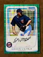 2011 Bowman Chrome Pros Green X-Fractors #BCP199 Manuel Soliman RC Rookie Card