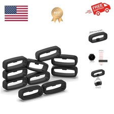10pcs Silicone Watch Strap Holder Loops, 22mm Fastener Rings for Smart Watches
