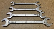 Vintage Bonney 4 Pc Wrench Set Open End 9/16” to 1”