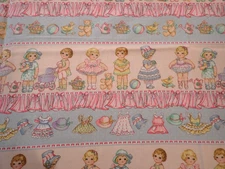 Vintage Rare Daisy Kingdom "Paper Dolls Sampler"# 1375 Springs Fabric Over 2 YDS