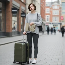 Vlando Travel Jewelry Organizer Case Book Storage w/ Clear Zip Pouches