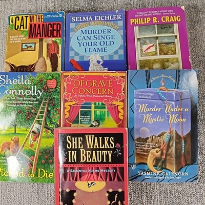 Cozy Mystery 7 Paperback Book Lot Connelly Galenorn Adamson McCoy Shankman Craig