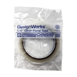 Design Works Oasis Floral Tape 1/2" Clear 60 yd Roll NIP NOS Water Resistant 