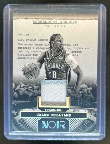 2024 Panini Noir Jalen Williams Screenplay Jerseys GU Jersey #34/99