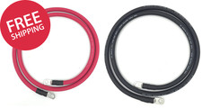 4 AWG Gauge Fully Assembled Battery Cables, 1-15Ft Lengths, Positive or Negative