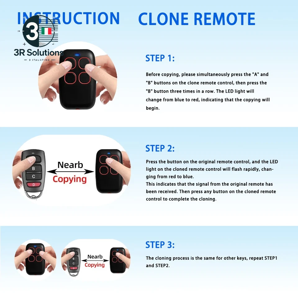 Telecomando Universale Multifrequenza per Porta Di Controllo Garage 280-868 Mhz Foto 3 de 4