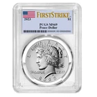 2023 $1 Peace Silver Dollar PCGS MS69 FS Flag Label