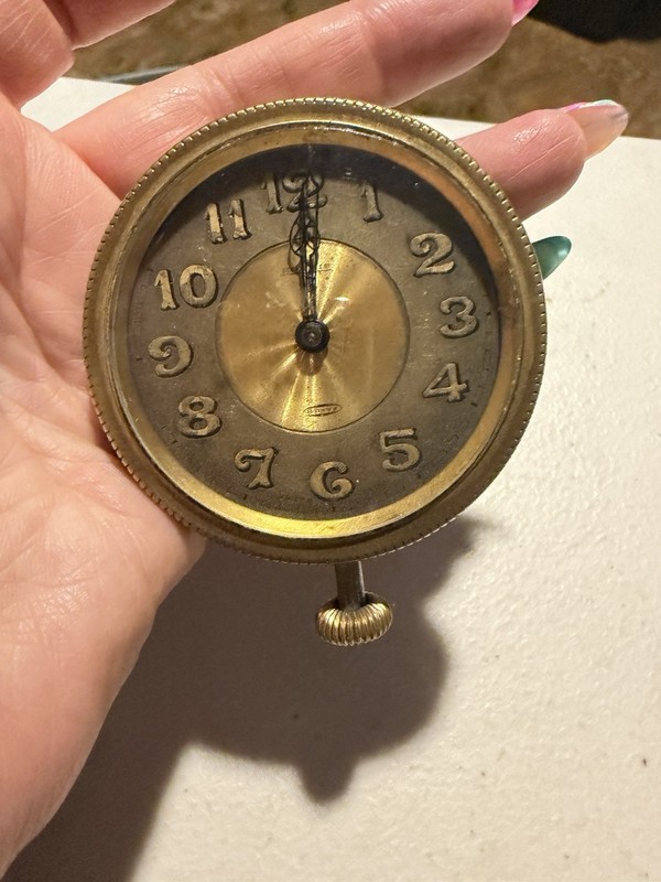 8 Days Old Car Clock 65 mm.  Untested As Is