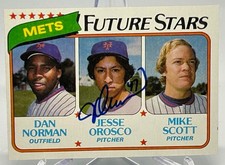 1980 Topps #681 Autographed Jesse Orosco Rookie Card. NM+. rookie card picture