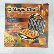 Magic Chef Cool Touch Waffle Maker White Non Stick Vintage TSK-293W New 2001