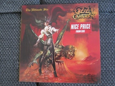 Ozzy Osbourne   The Ultimate Sin, LP Epic   EPC 462496 1,Europe 1986