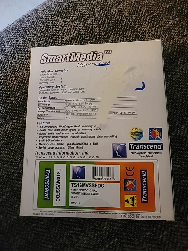 Transcend 16MB CompactFlash Digital Memory Card - Image 3 of 3