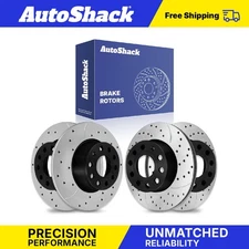 Front Rear Drilled Slotted Brake Rotors for VW Jetta GTI Golf SportWagen