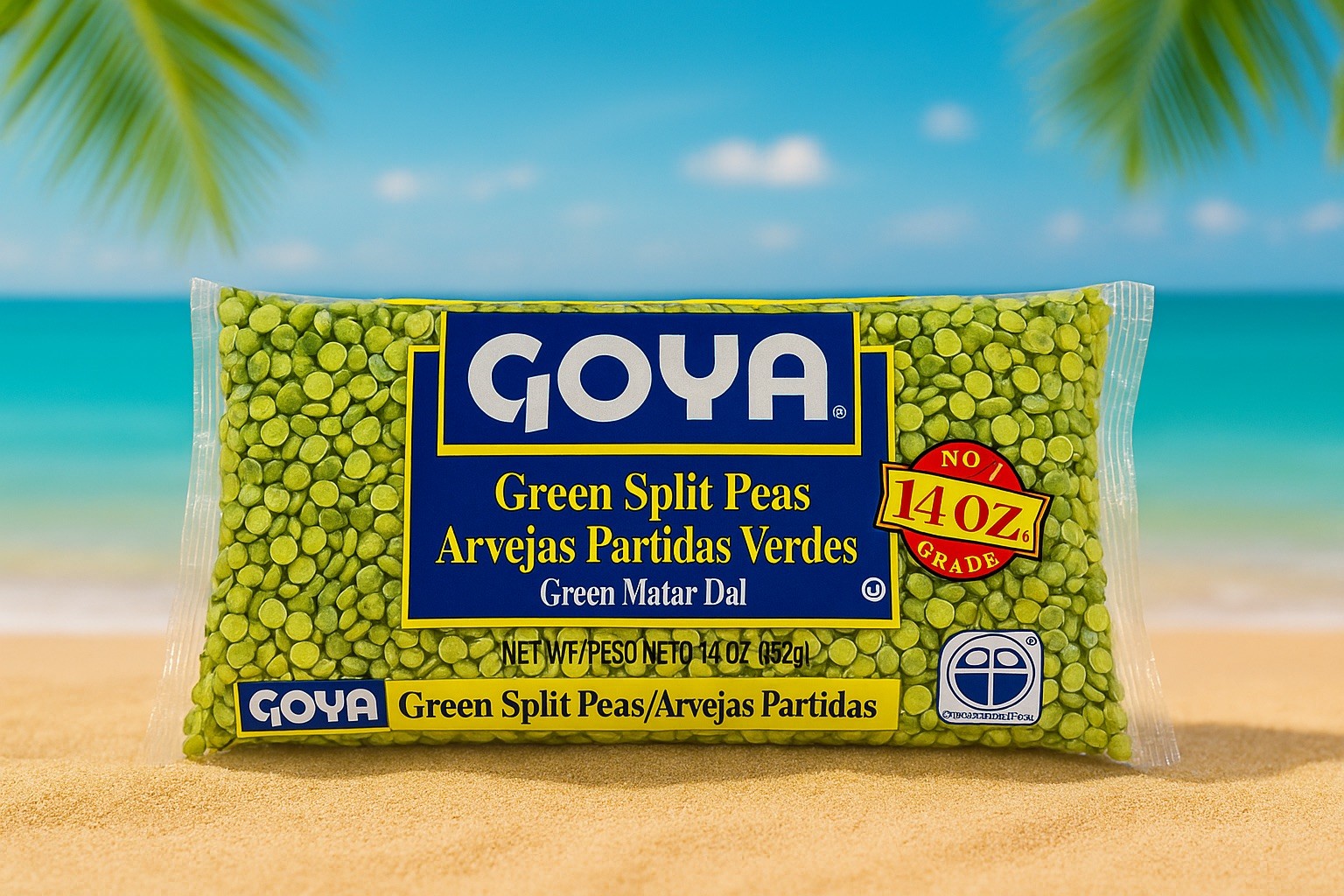 Guisantes Goya verdes divididos (Arvejas Partidas Verdes) (14 OZ)