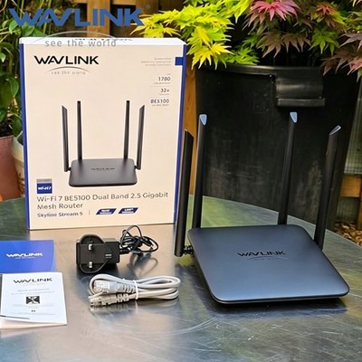 WAVLINK 5100Mbps WiFi 7 Wireless Router Mesh AP Guest WiFi Advanced VPN US Plug
