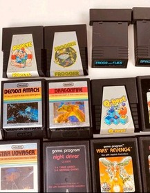 Atari 7800 console with 35 games, 2 controllers, power cord, storage case WORKS