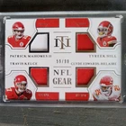 2020 National Treasures Patrick Mahomes, Kelce, Tyreek, Edwards-Helaire Quad /99
