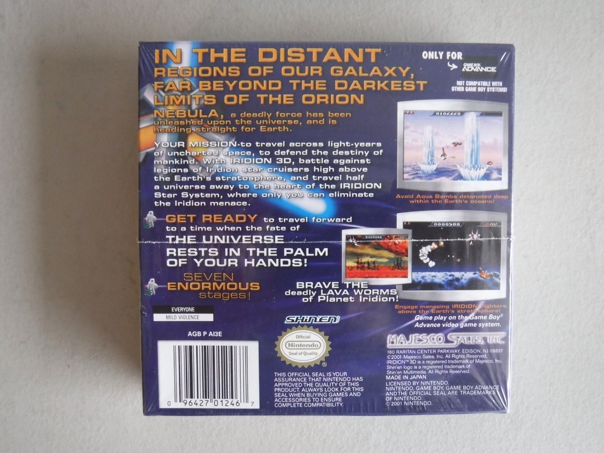 新品未開封　シュリンク付き　iridion 3D イリディオン GBA Iridion 3D (Nintendo Game Boy Advance, 2001) for sale online