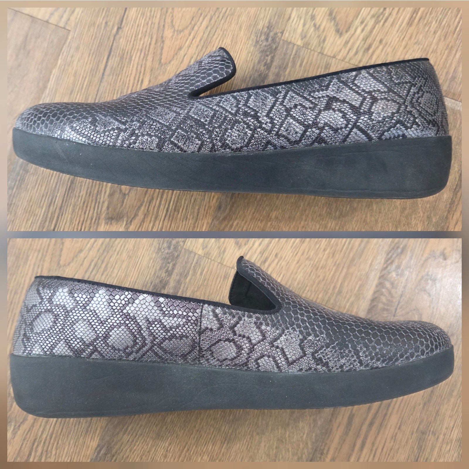 FitFlop Audrey Python Print Smoking Slippers Loaf… - image 7