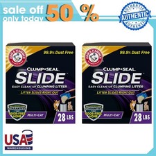 ARM  HAMMER Clump  Seal SLIDE Cat Litter, Multi-Cat Clumping Litter, 28 lbs 2p