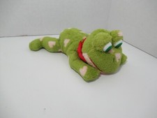 Russ Berrie Plush Fribbit frog red bow beige tan cream heart spots beanbag toy