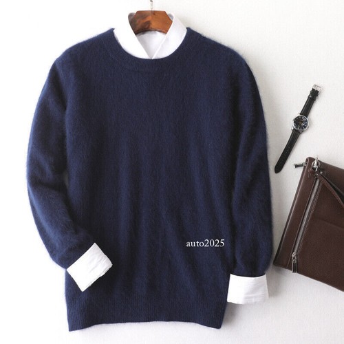 Casual Thick Cashmere Sweater Warm Tops Winter Outwear Comfort Loose Fashion Men - Picture 17 of 33