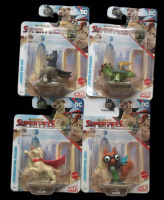 Lot of 4 DC League of Super Pets Mini Figures or Cake Toppers