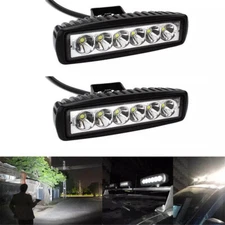 2x 6inch 72W LED Work Light Bar Spot Pods Fog Lamp Offroad SUV ATV Driving Truck