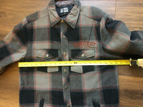 Mens Rebel8 Rebel Eight Mike Giant Quilt Lined Flannel Shirt Jacket Snap MEDIUM - Picture 8 of 10