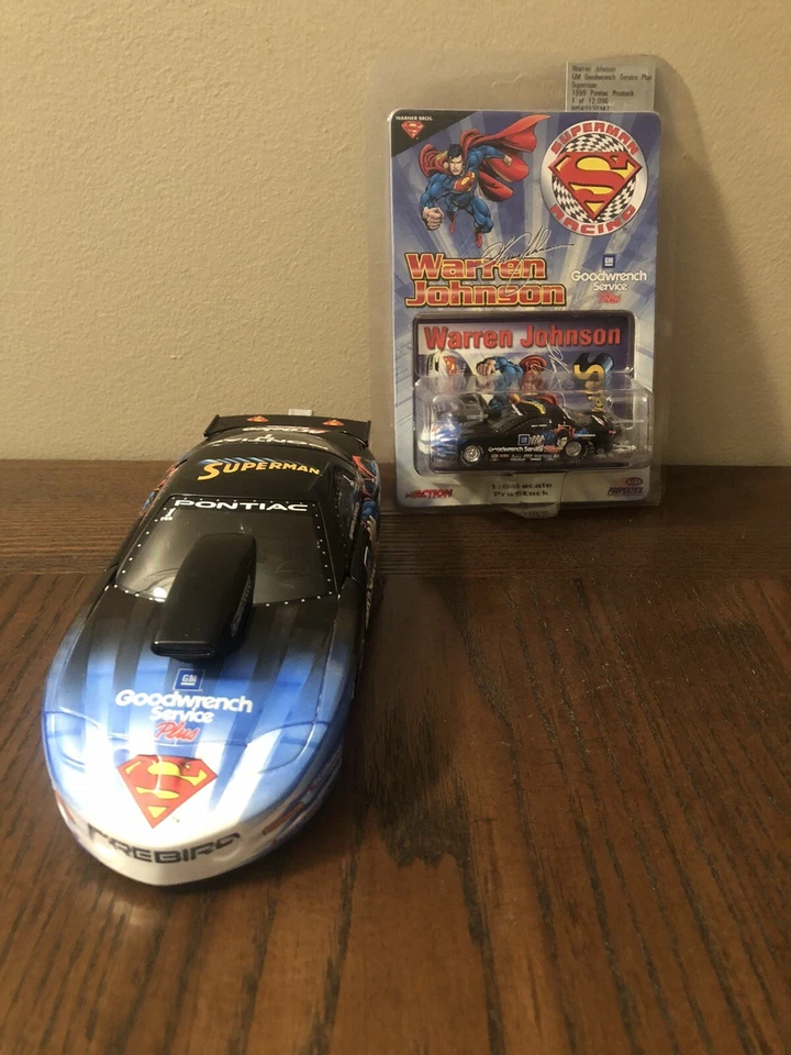 1999 WARREN JOHNSON "SUPERMAN"  1:24 NHRA PONTIAC FIREBIRD PRO STOCK DIE CAST - Image 2 of 3