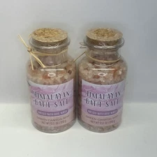 Set of 2 Green Canyon Spa Himalayan Bath Salts Infused W Rose Water Cruelty-Free