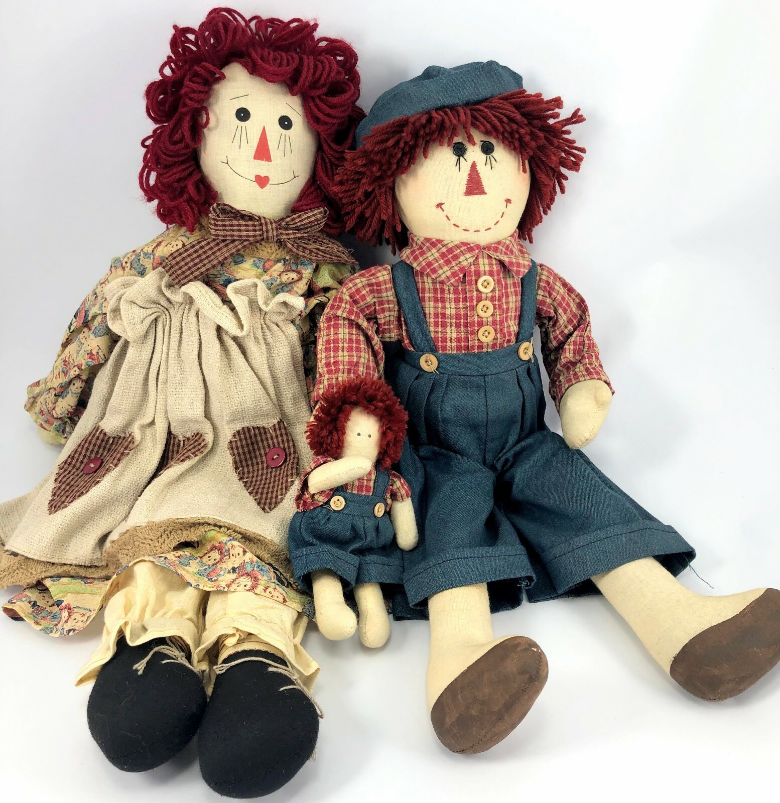 handmade raggedy ann and andy dolls