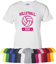 Personalized "Volleyball Mom" Ladies Tee or T-Shirt S-4XL custom sports mother