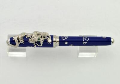 RARE CARTIER EXCEPTIONAL PRESTIGE DRAGON DECOR FOUNTAIN PEN 18K GOLD NIB LE888