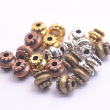 50PCS Wholesale Tibetan Silver Beads Charms Jewelry 6MM M3154