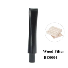 9mm Wood Filter Straight Pipe Stem Mouthpiece Replacement For Tobacco Pipe