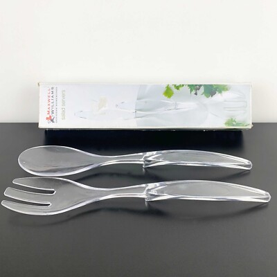 Maxwell Williams clear acrylic salad servers in original box Used condition