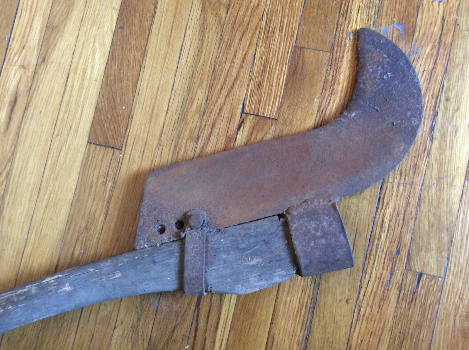 HUGE Antique US Civil War Period Hooked Cleaver Bill Hook Hatchet
