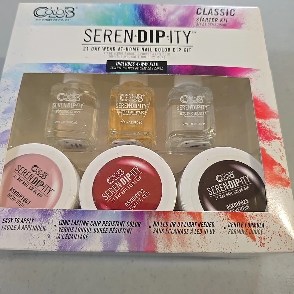 Color Club Serendipity 21 días de uso en casa color uñas inmersión kit de inicio CLÁSICO R Foto 2 de 4