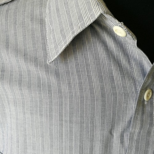 Vintage Knights Bridge For Men XL Button Front Striped Blue Shirt Made in USA - Picture 3 of 7