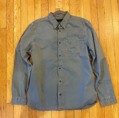All Saints Men's Shirt Long Sleeves Green Size L